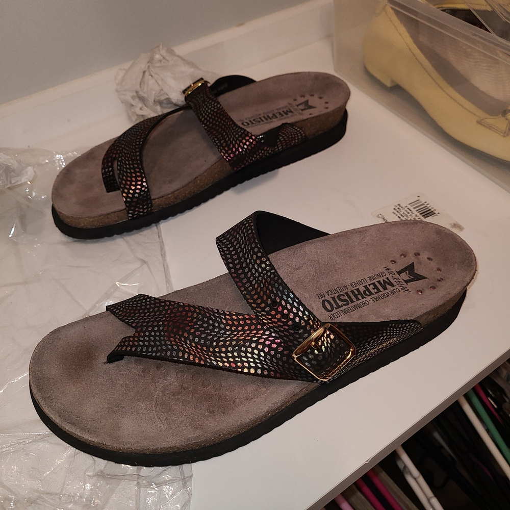NWOT Mephisto Women's Multicolor Helen Sandals Size 40 EU Women 9/9.5 USA - Picture 10 of 11